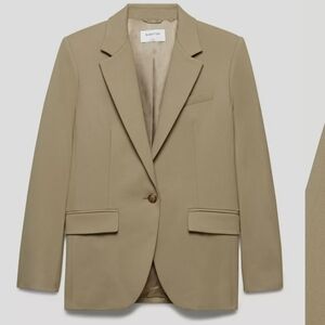 Rare wool Aritzia Babaton Agency Blazer Taupe Beige Size 0